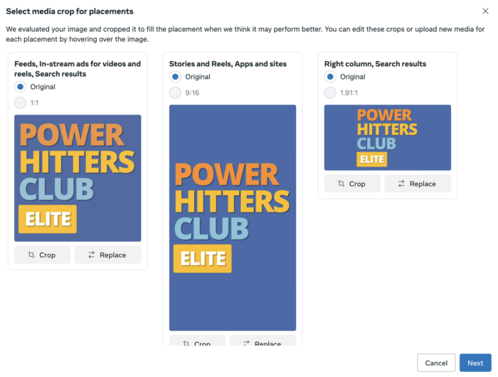 Meta-advertising creative grouping